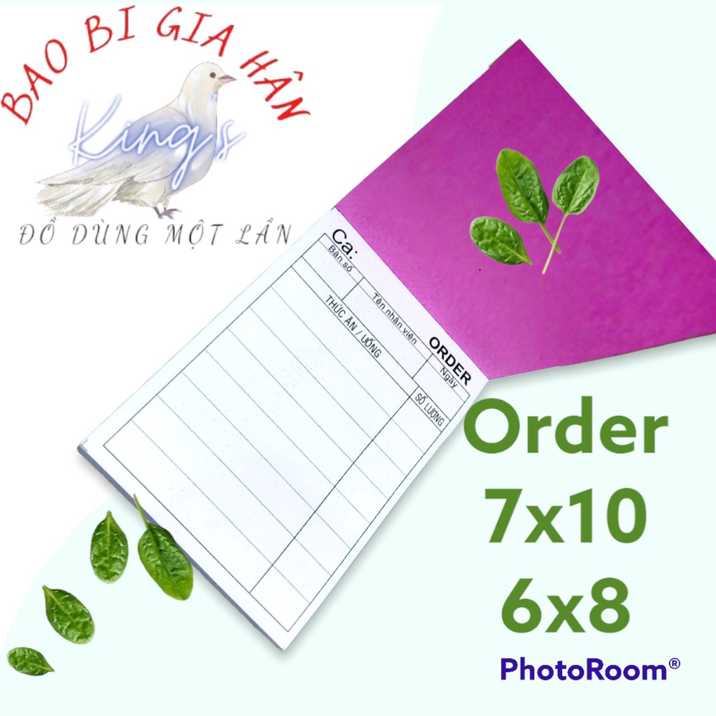 50 Sổ order 2 liên in sẵn nhiều kích thướt dùng cho quán ăn, quán nước tiện lợi dễ sử dụng-dodung1langiahan2211