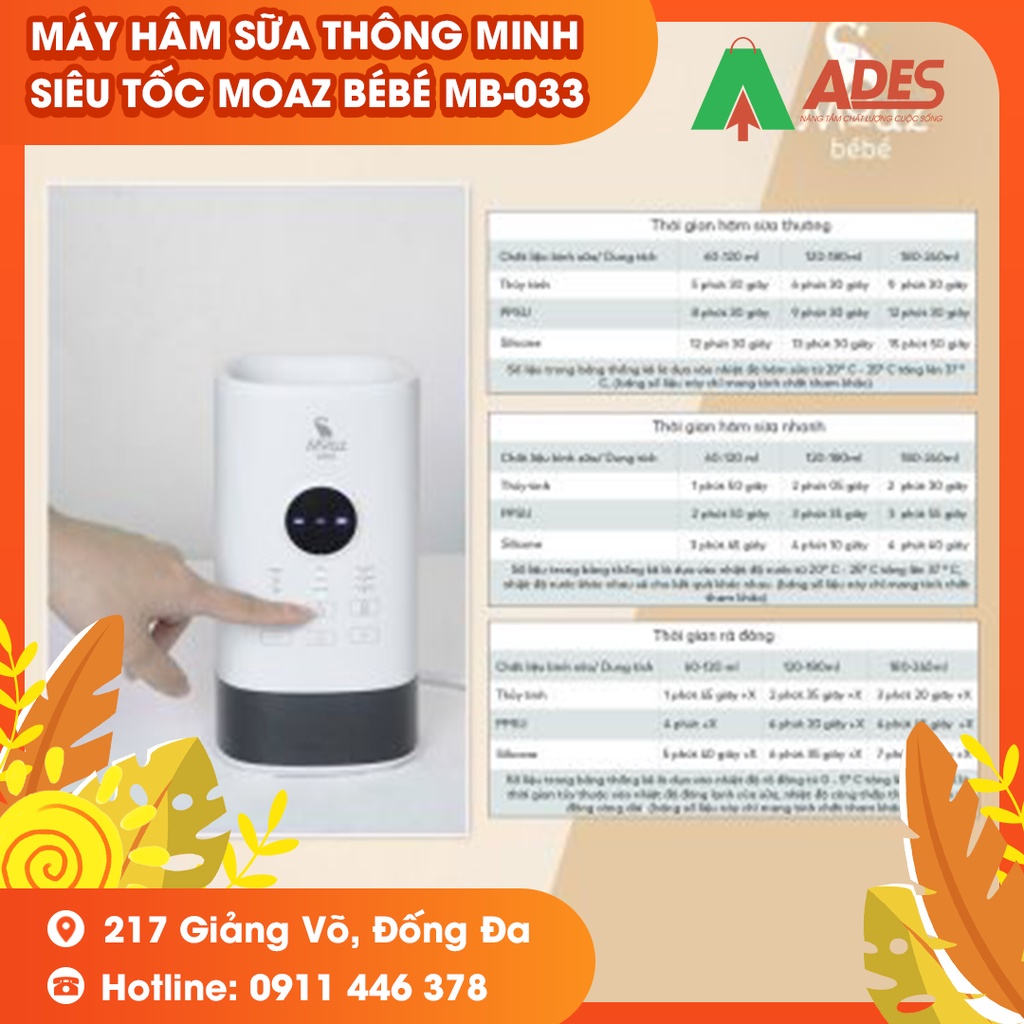 Máy hâm sữa thông minh siêu tốc Moaz BéBé MB – 033