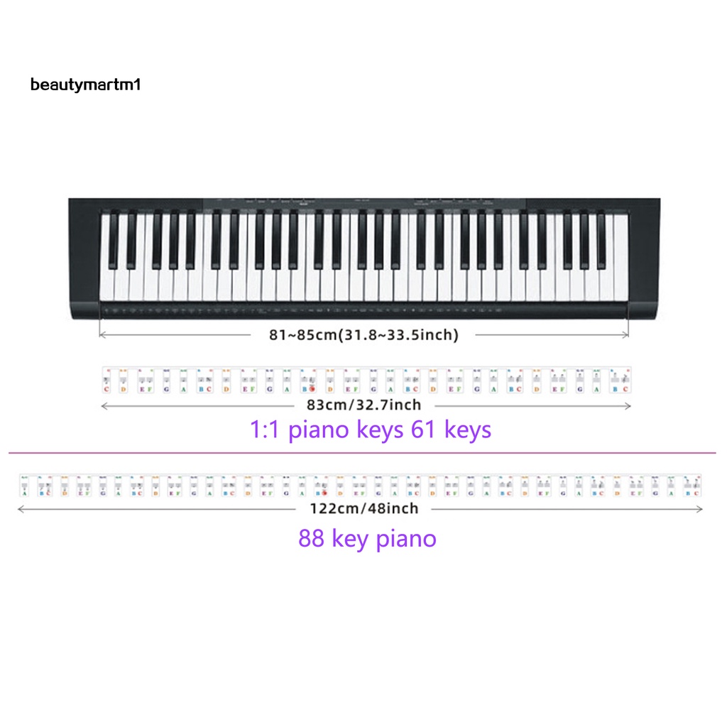 Miếng Dán Phím Đàn Piano 61 / 88 Phím Chống Rách Tiện Dụng Cho Bé