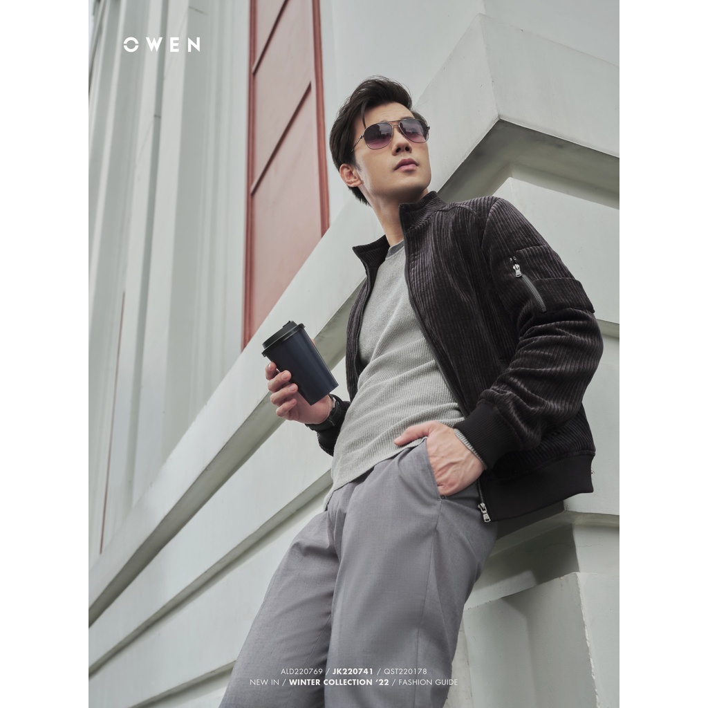 OWEN - (FREESHIP) Áo khoác nam, áo Jacket nhung tăm cao cấp giữ ấm tốt JK220741