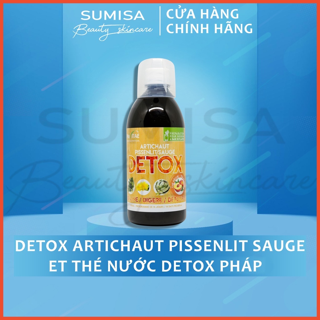 DETOX Artichaut Pissenlit Sauge et Thé Nước Detox Pháp