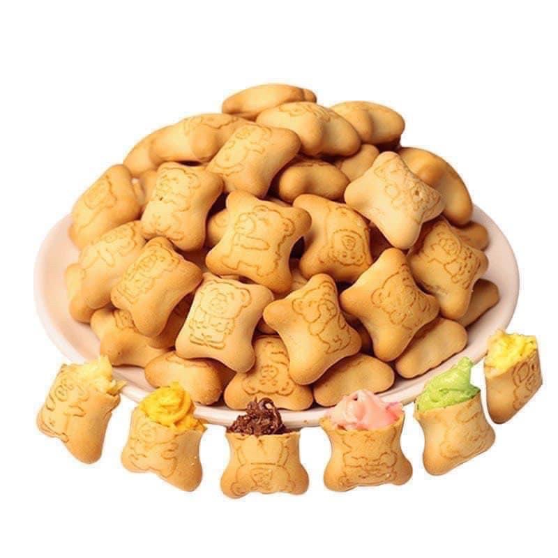 THÙNG 500G BÁNH GẤU NHÂN KEM 4 VỊ