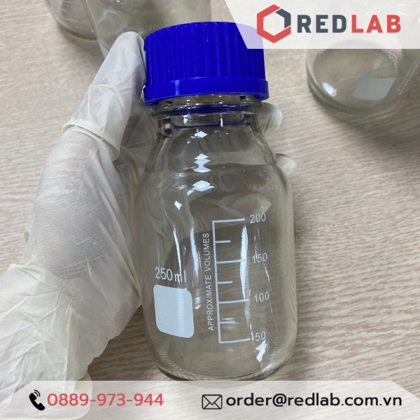 Chai trung tính nắp vặn xanh 100ml - 250ml - 500ml chai trung tính có chia vạch ONELAB | Giá tốt