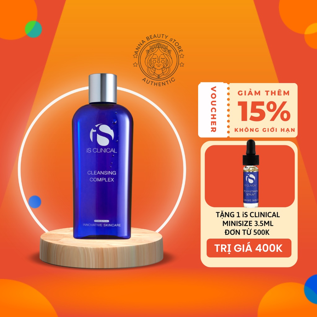 Gel Rửa Mặt iS Clinical Cleansing Complex 60ml x 180ml - Tái Tạo Bề Mặt Da, Làm Sạch Sâu