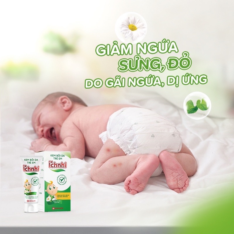 Kem bôi da Ích Nhi - dùng cho trẻ sơ sinh bị hăm da, mụn nhọt, mẩn ngứa