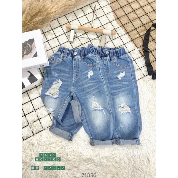 Quần bò rách đẹp cho bé trai