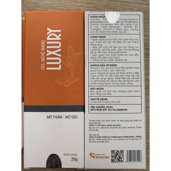 Gel nghệ nano- luxury mờ thâm, mờ sẹo