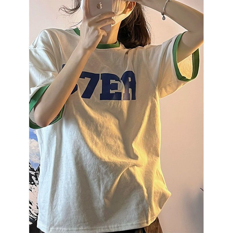 Áo Thun Ngắn Tay Form Rộng Phong Cách Hàn Quốc Dành Cho Nữ