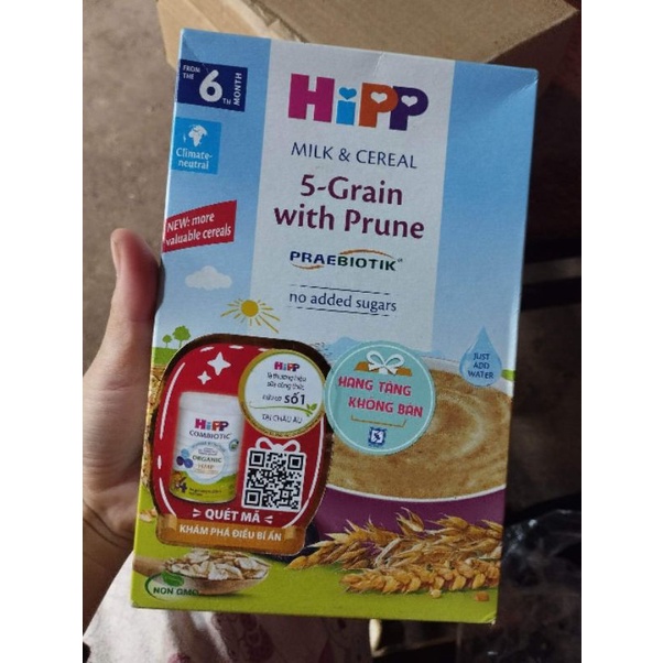 Bột ăn dặm HiPP 250gr các vị date mới