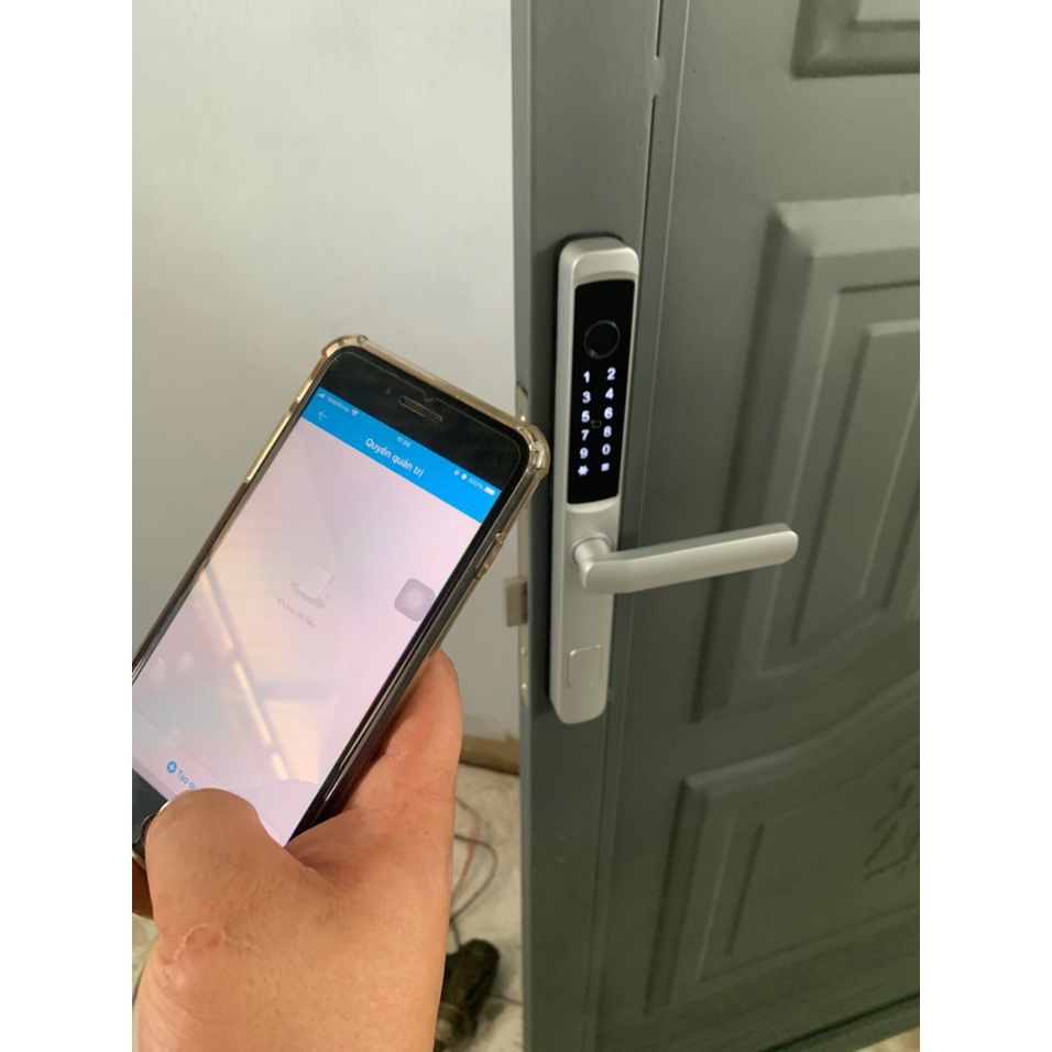 Khóa vân tay cửa nhôm Xingfa thông minh A300F dùng app TTLOCK - Phù hợp cửa nhôm XINGFA và cửa gỗ - BH 12 tháng