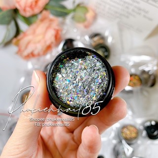 Nhũ dặm nail bắt sáng móng