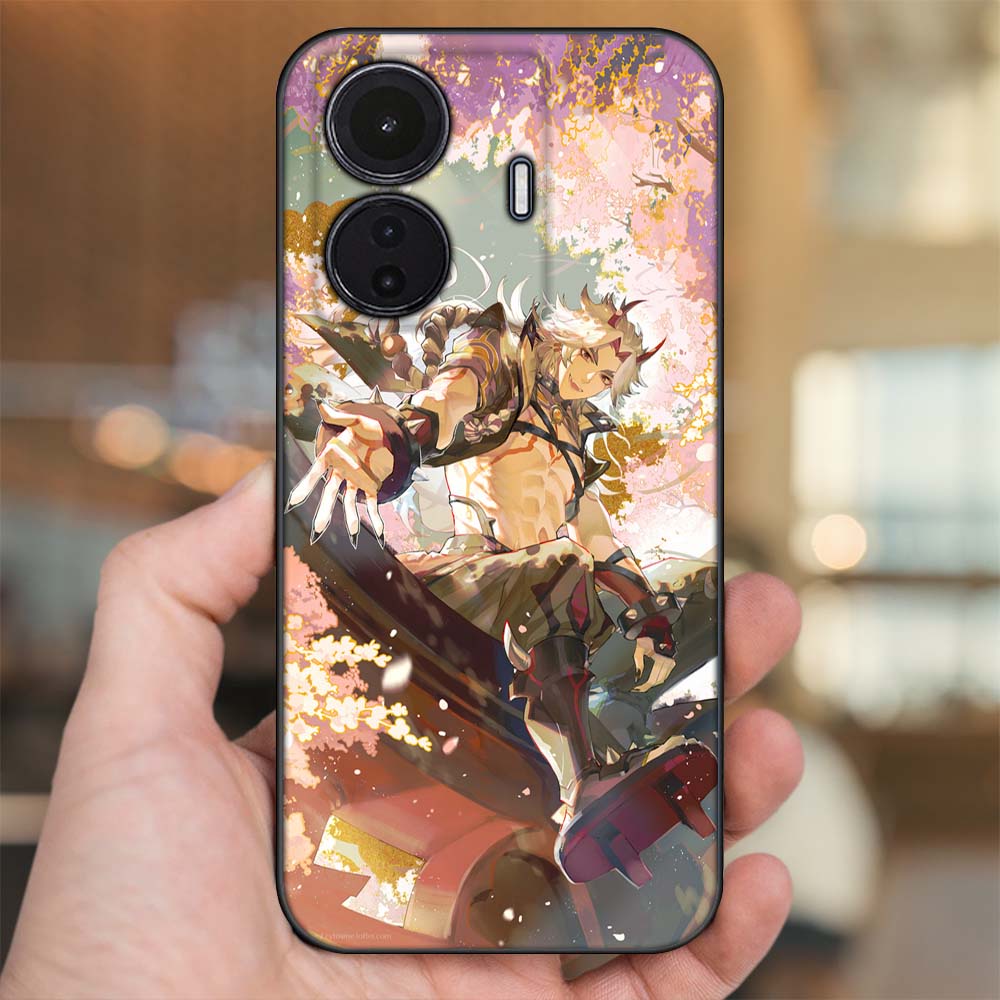 Ốp lưng Vivo T1 5G viền đen in hình Arataki Itto Genshin Impact