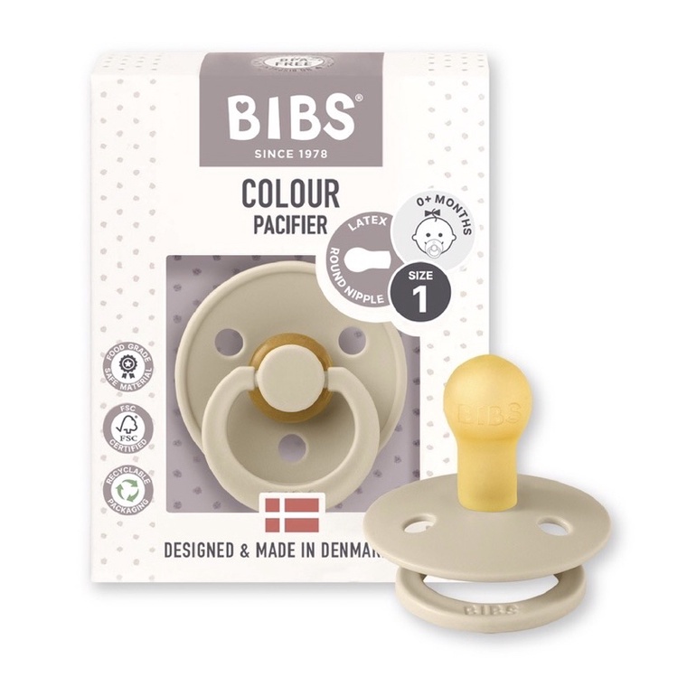 [CHÍNH HÃNG] Ti Giả / Ti Ngậm Bibs cao su tự nhiên Đan Mạch 0-6m/6-18m - Tặng Nắp Trứng