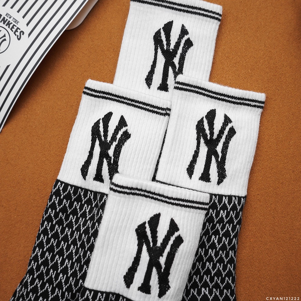 [ CAO CẤP ] Full Set 2 đôi vớ/tất thể thao cổ cao dệt kim dày dặn, thông thoáng 121222