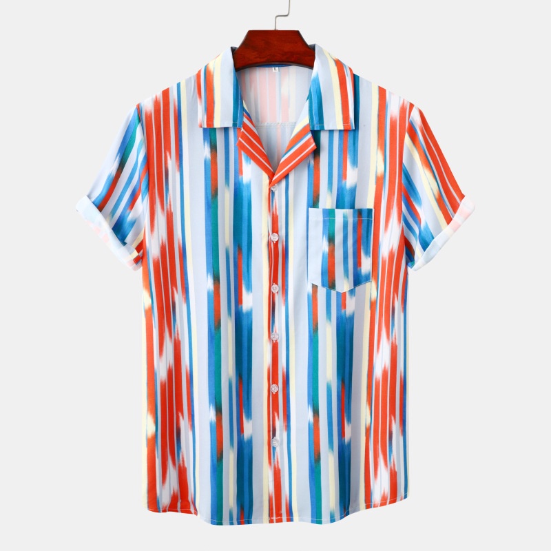 Áo Sơ Mi Lụa Ngắn Tay In Họa Tiết Phong Cách Hawaii Thời Trang Đi Biển A72 cuban shirt áo sơ mi nam sơ mi nam áo sơ mi nam ngắn tay áo dài tay nam áo sơ mi nam dài tay áo sơ mi trắng nam sơ mi nam tay ngắn áo evisu áo khoác sơ mi á