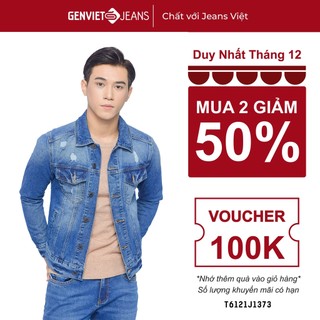 Áo Khoác Jeans Nam GENVIET T6121J1373