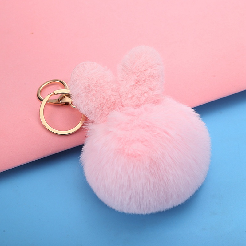 Ygt Móc Khóa Hình Tai Thỏ Bông Đáng Yêu Dành Cho Nữ