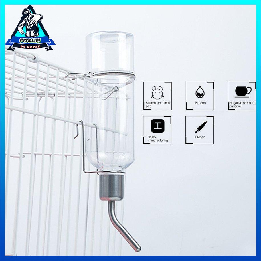 [Fit] Bình nước động vật nhỏ 350Ml Treo bình Vòi không gỉ Bộ nạp Hamster [S/19]