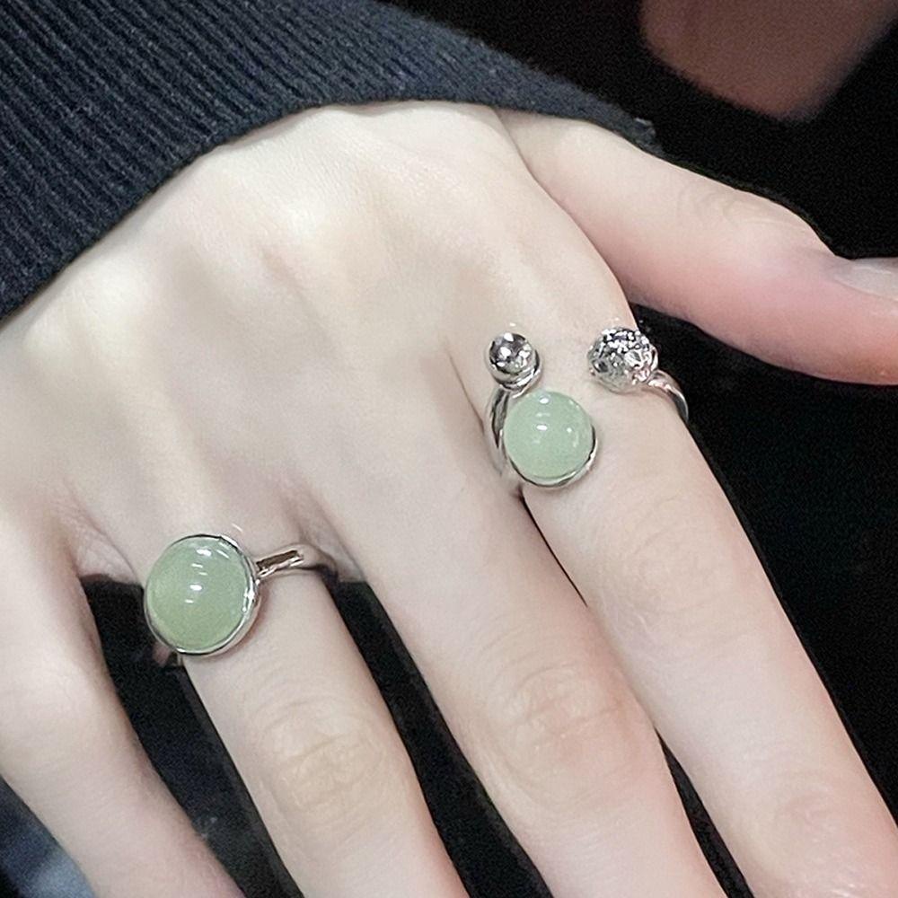 Nhẫn Hở Mạ Bạc 26Eedie Kiểu Dáng Đơn Giản Thời Trang