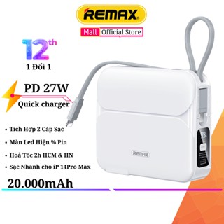Củ Sạc Kiêm Sạc Dự Phòng Đa Năng 3in1 20000mAh Remax RPP-553 PD27W Sạc Nhanh Cho 14Pro Max - Remax BH 12 Tháng