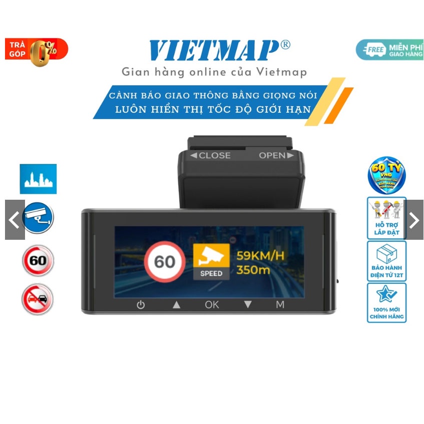 Camera Vietmap Speed Map M1 - Cảnh báo giao thông - Cảnh báo vượt tốc độ - Hàng chính hãng | BigBuy360 - bigbuy360.vn