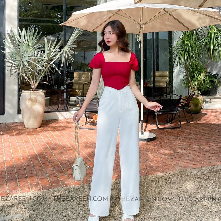 ZAREEN | QUẦN TÂY ỐNG SUÔNG BASIC ZAREEN TRS24 NÂU