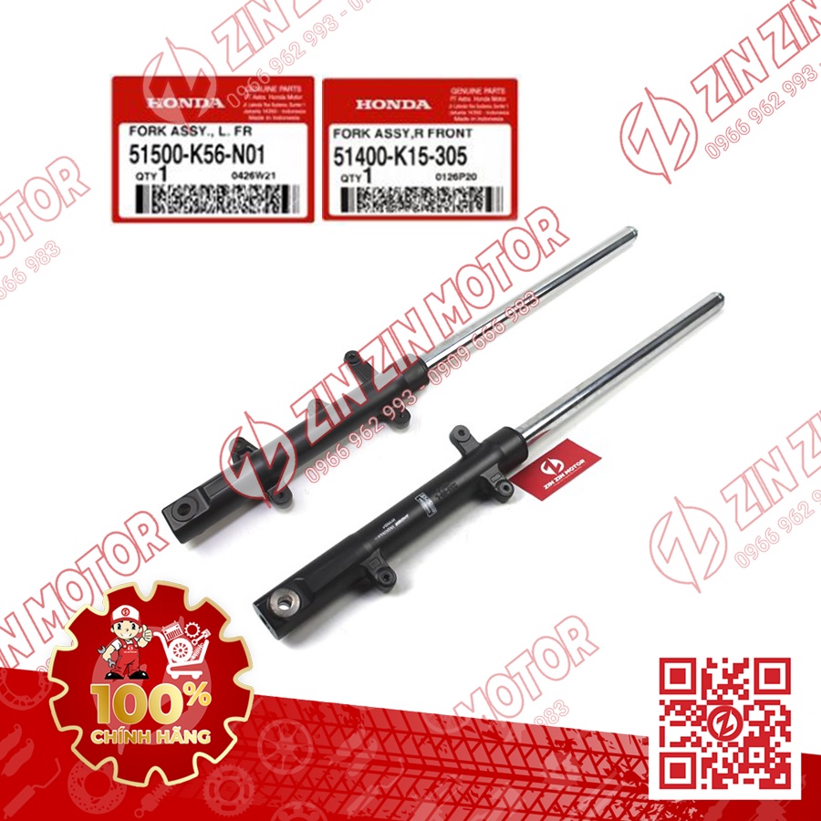 Giảm Xóc Phuộc Trước Sonic 150R K56 Trái Phải 51500K56N01 , 51400K56N01 Chính Hãng