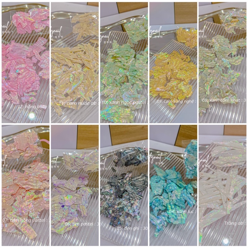 Xà cừ tone màu pastel daily ẩn móng