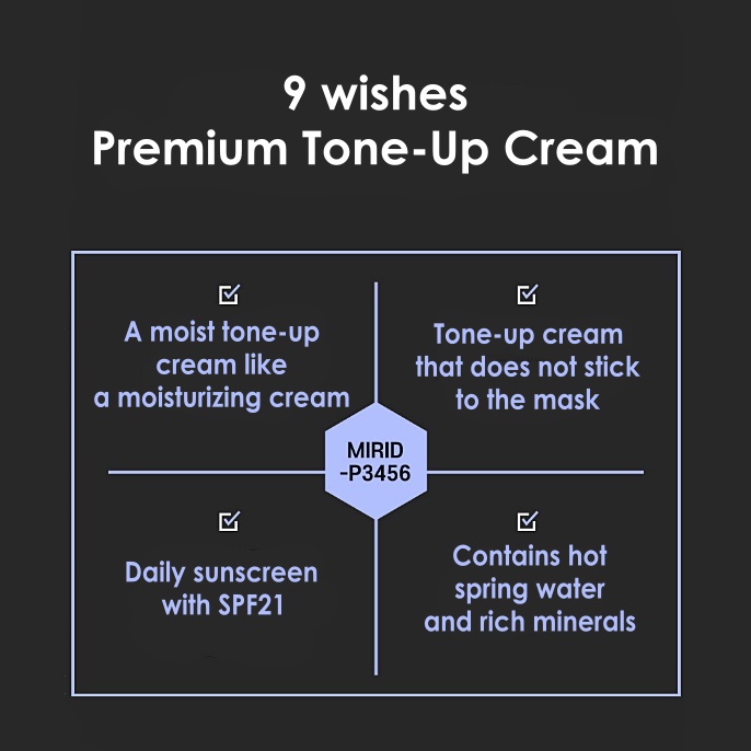 VB Premium Tone Up Cream/ Nâng Tông Da Chống Nắng Cao Cấp 9wishes VB SPF 21 50ml