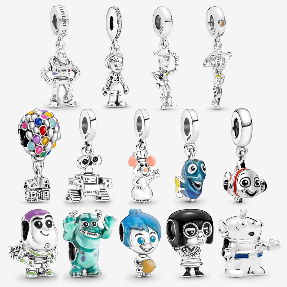 Bông Tai Mạ Bạc Dáng Dài Hình Pandora Disney Pixar Thời Trang