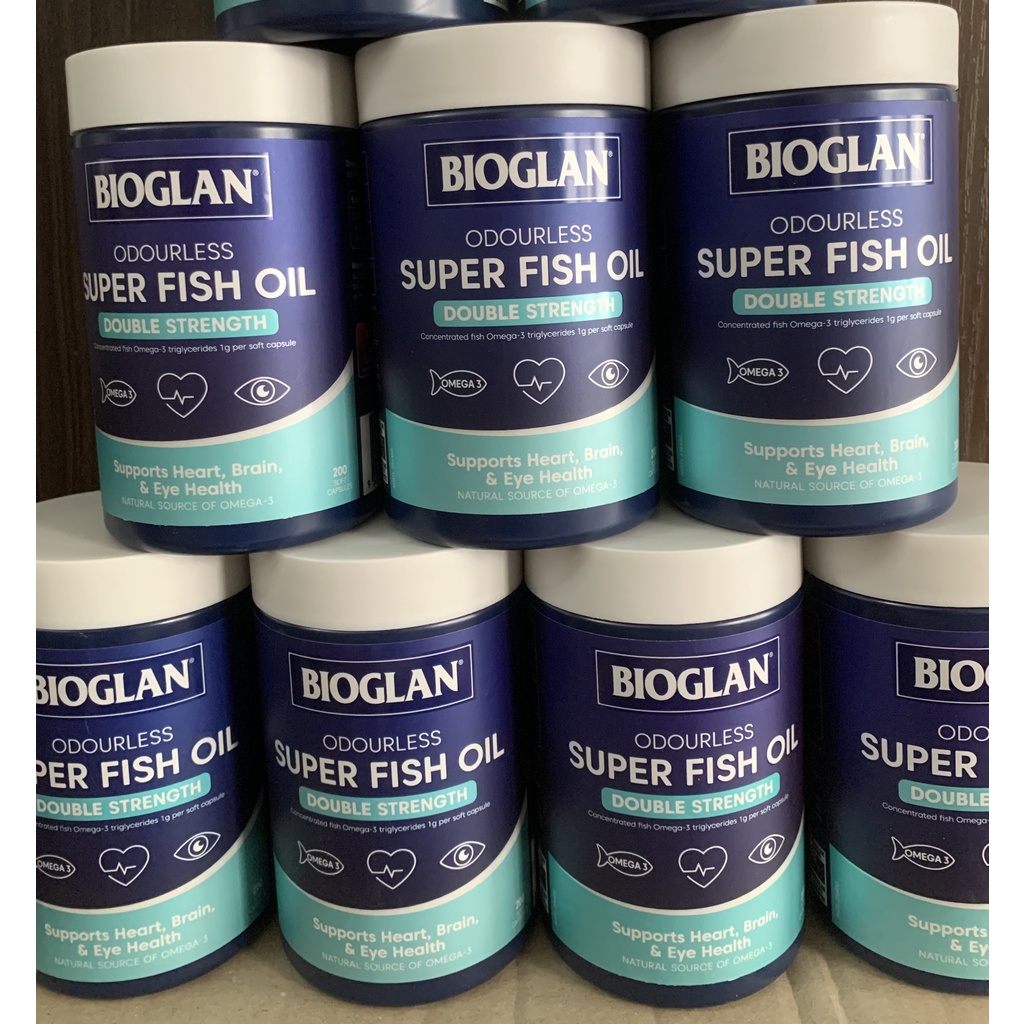 Dầu Cá Không Mùi Bioglan Odourless Super Fish Oil Double Strength 200 Viên