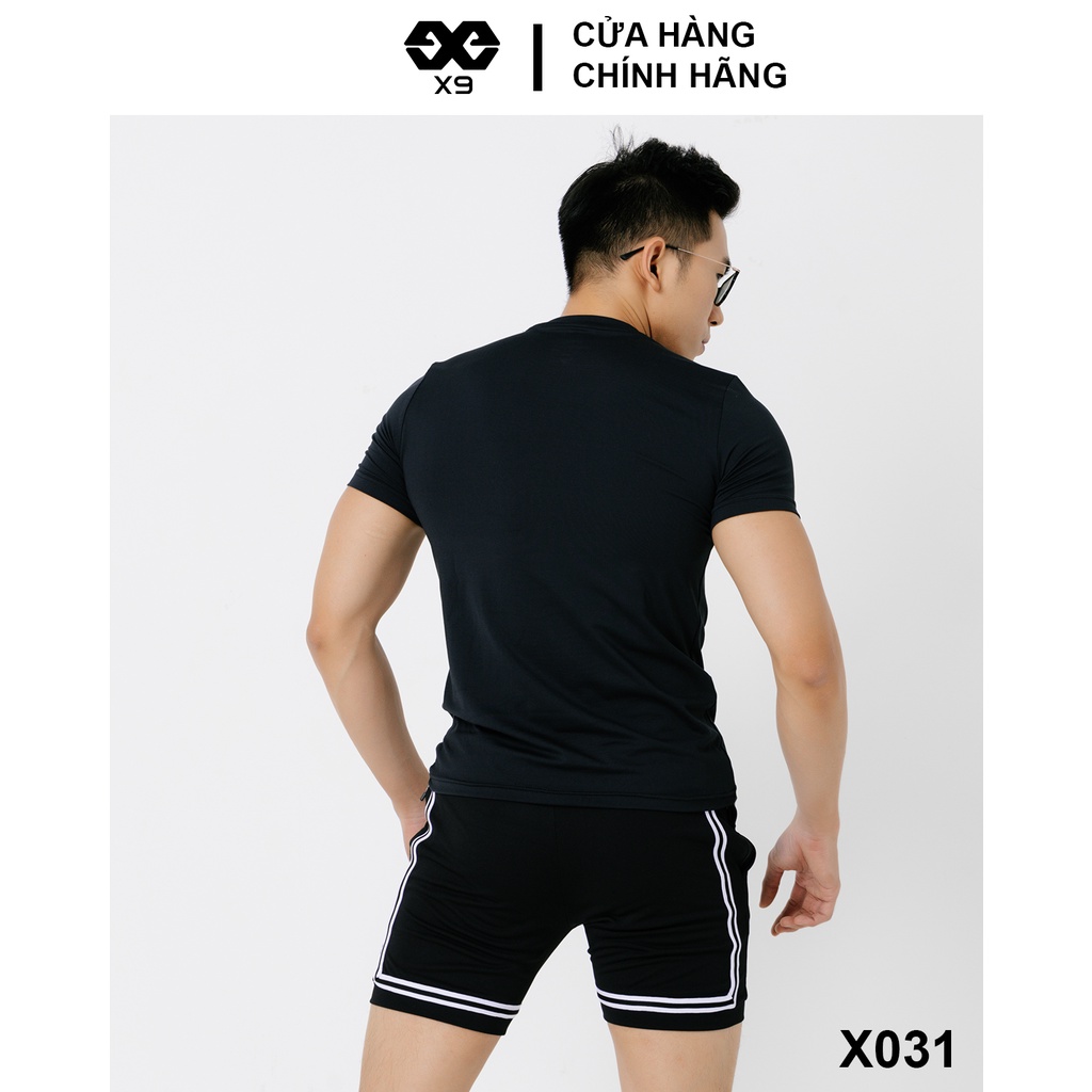 Áo Thun Trơn Logo X9 Thun Lạnh Cotton Nam Cổ Tròn Thể Thao Tập Gym Chạy Bộ - X9 Sportswear - X031