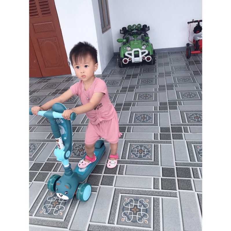 🎉XE TRƯỢT SCOOTER CHO BÉ CÓ ĐÈN VÀ NHẠC DỄ THƯƠNG