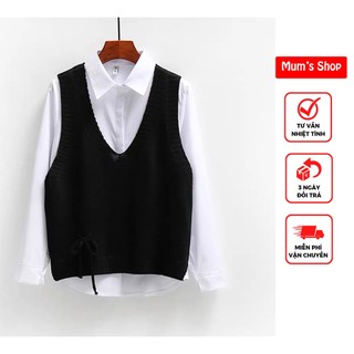 ÁO BẦU 🚛FREESHIP🚛 CHẤT yếm gile len mix váy áo công sở