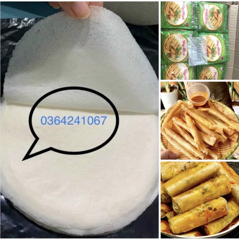 Combo 5 gói B tráng đậu xanh bò bía sz 16/gói 30 lá