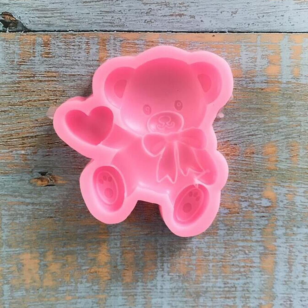 Khuôn Silicone Làm Bánh Hình Đầu Gấu Teddy Xinh Xắn Y4V2