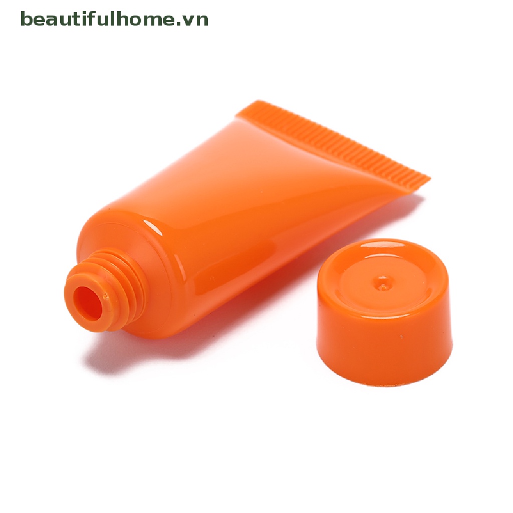 Set 5 Ống Rỗng 10ml Bằng Nhựa Mềm Chuyên Dụng Cho Đựng Mỹ Phẩm