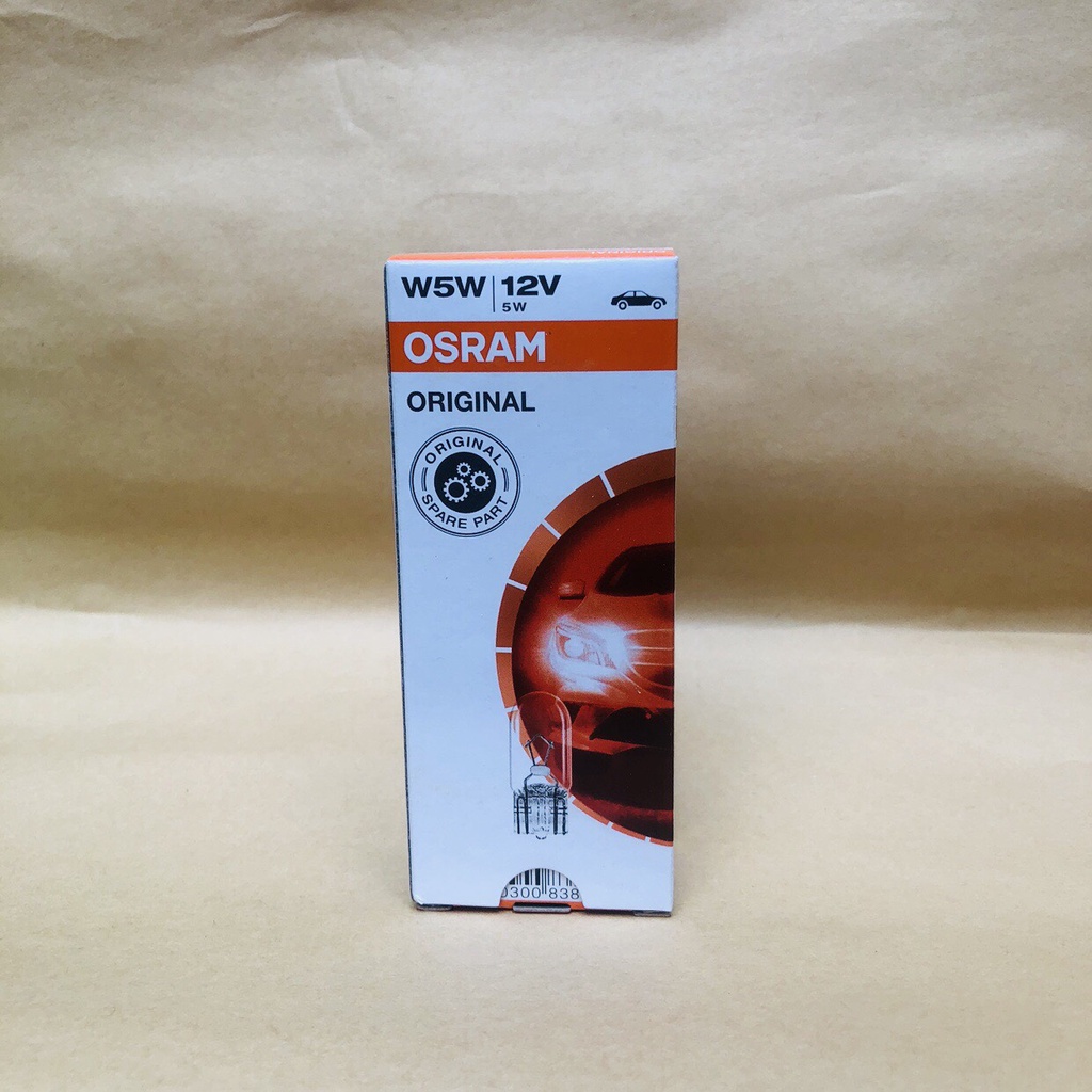 Bóng Đèn Chân Ghim Nhỏ 1 Tim OSRAM Original T10 W5W 12V 5W