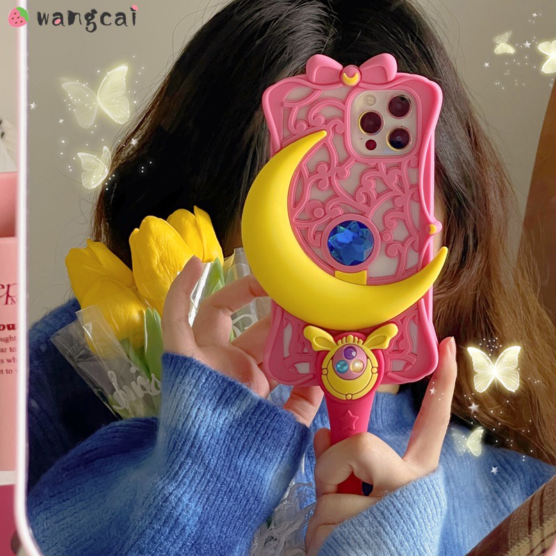 Ốp Điện Thoại Silicone Mềm Chống Sốc In Hình Thủy Thủ Mặt Trăng 3D Cho iPhone 14 13 12 11 Pro Max