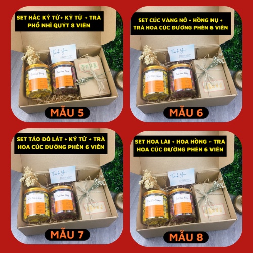 [HỘP QUÀ TRÀ HOA ] Set hộp quà trà hoa thảo mộc như hình OZAT FOOD mẫu tùy chọn làm quà tặng quà tết 2023 ý nghĩa