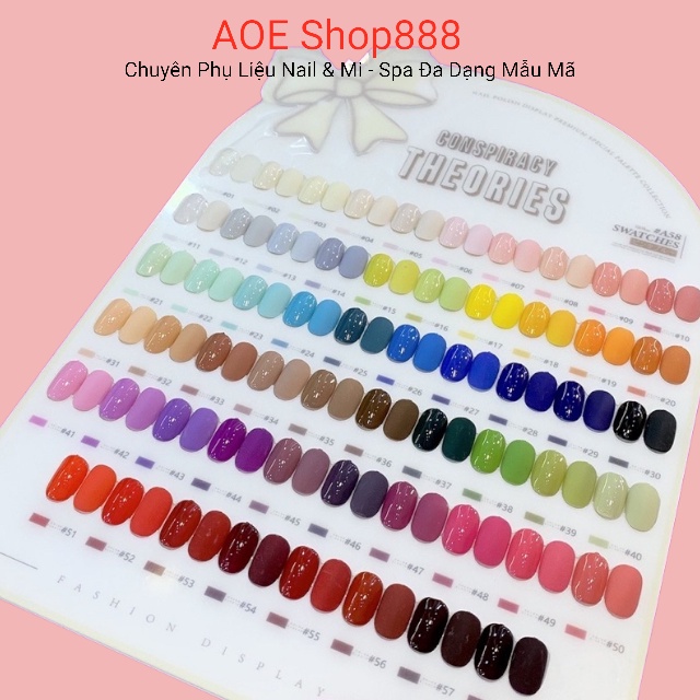 Set sơn gel Macaron chính hãng 58 màu - Sơn móng tay làm nail Hàn Quốc,  AOE Shop888