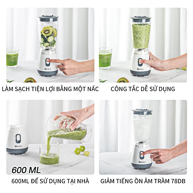 Máy xay sinh tố Simplus LLJH004  thiết kế cầm tay mini đa năng/ hỗ trợ sạc usb siêu tiện lợi