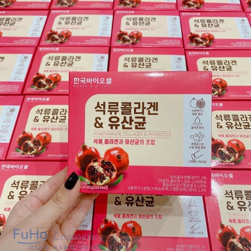 Bột Collagen Lựu Đỏ Bio Cell Hàn Quốc, giảm mỡ, thừa cân, làm đẹp da, hộp 30 gói Fuho cosmetics | BigBuy360 - bigbuy360.vn