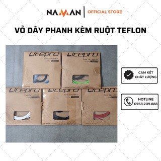 Vỏ dây phanh Litepro kèm ruột Teflon phụ kiện xe đạp