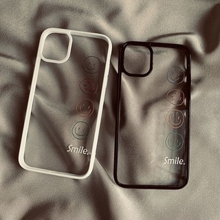 Ốp Điện Thoại Viền Đen Chống Sốc In Hình Mặt Cười Cho iPhone13promax / 14ProMax 11pro 12 / 11 XR XS xsmax C6PX