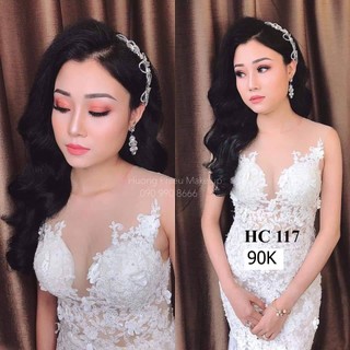 Hoa cài tóc đính đá pha lê siêu đẹp