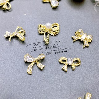 Charm nơ các loại , đính đá ngọc cao cấp