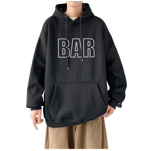 Áo Khoác Hoodie in chữ BAR chất vải dày dặn ấm áp nam nữ mặc cực chất