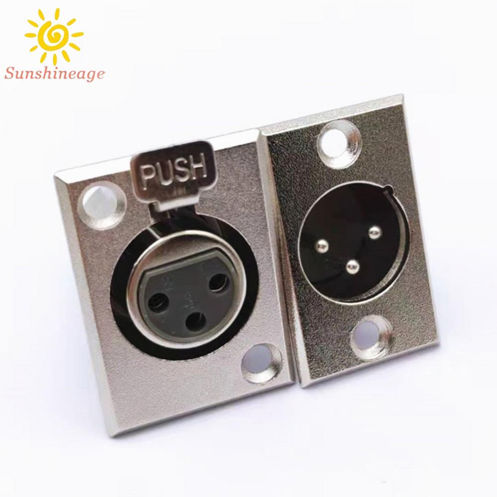 【SUNAGE】Chassis Mic Jack Audio Connector New 2*3 Pin XLR Male Female Socket Panel Mount【HOT Fashion】