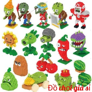 Đồ chơi lắp ráp Plants vs zombies. Đồ chơi lắp ráp plants vs zombies, zumbi, plants hướng dương, khoai tây...